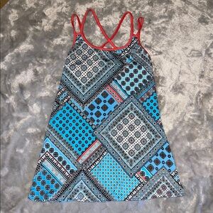 Secret Treasures Blue Geometric Tile Nightgown L 12-14